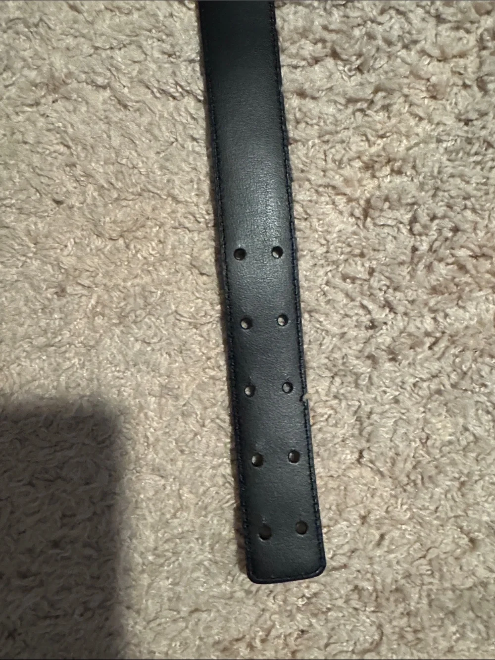 Moschino Black Leather Belt with Silver Logo Plaque